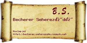 Becherer Seherezádé névjegykártya